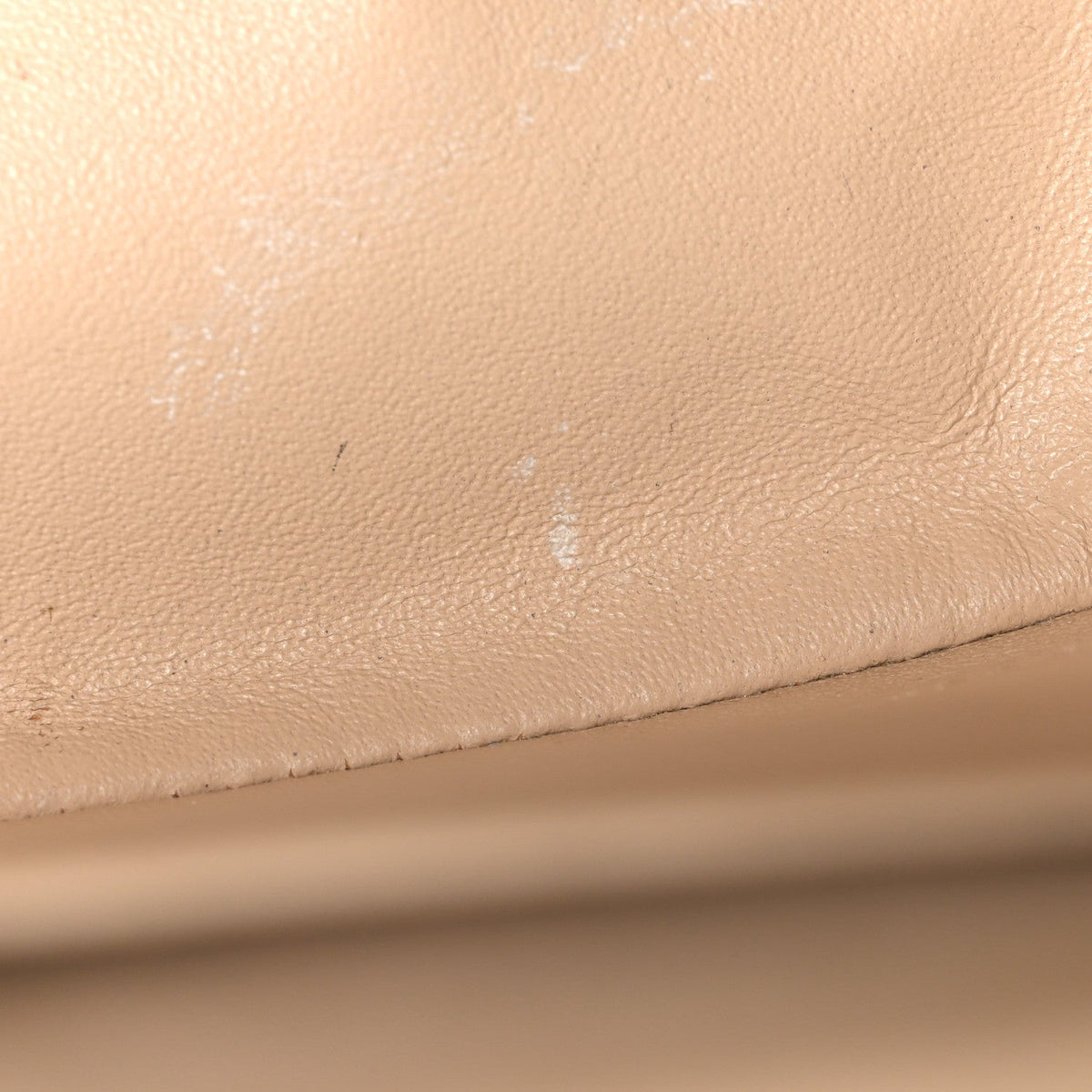 Caviar Quilted Jumbo Double Flap Light Beige