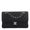 Caviar Quilted Small Double Flap Black