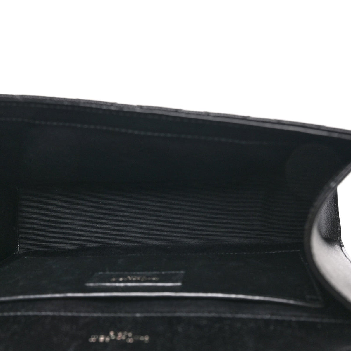 Grain De Poudre Textured Mixed Matelasse Triquilt Medium Monogram Monochrome Satchel Black
