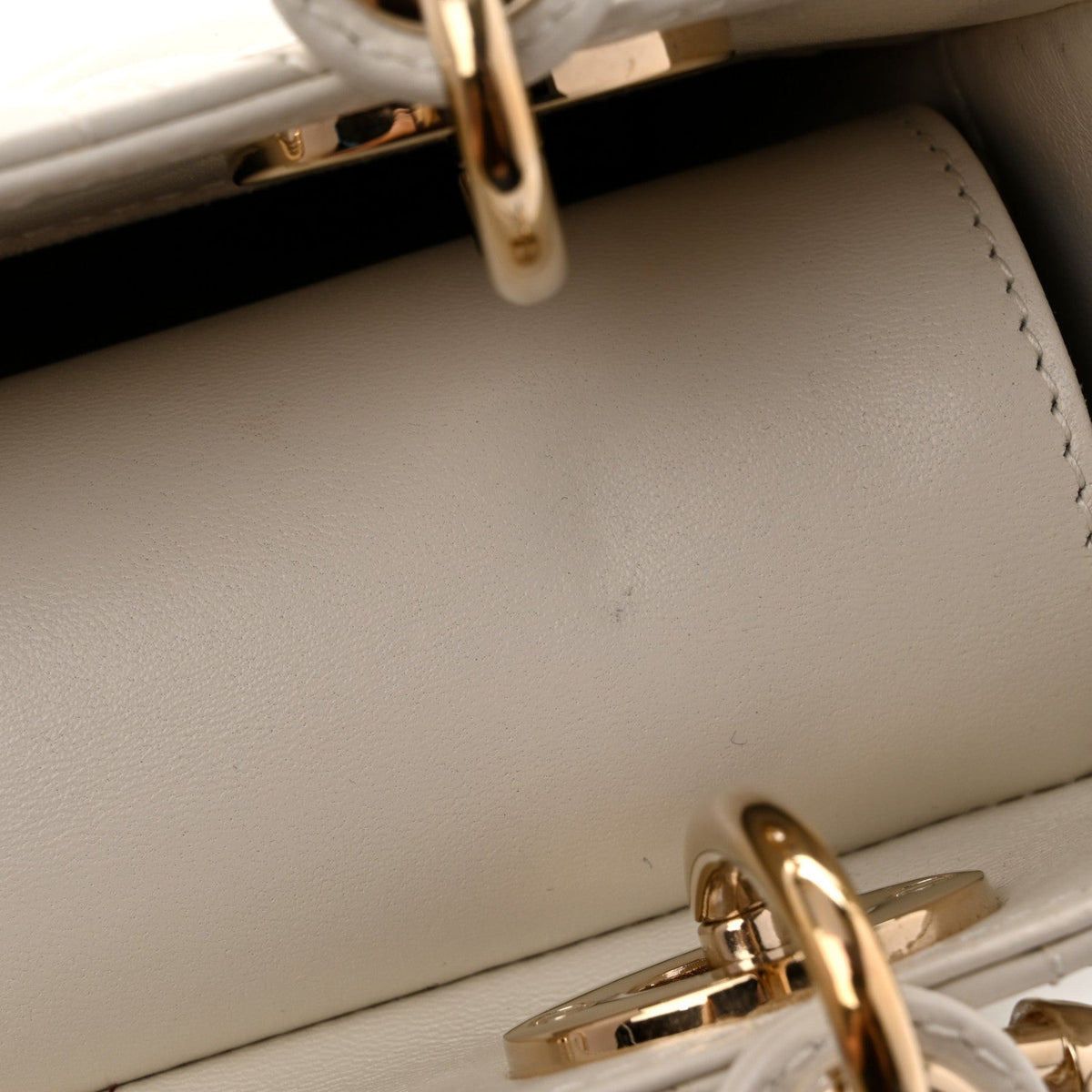 Lambskin Cannage Small My ABCDior Lady Dior White