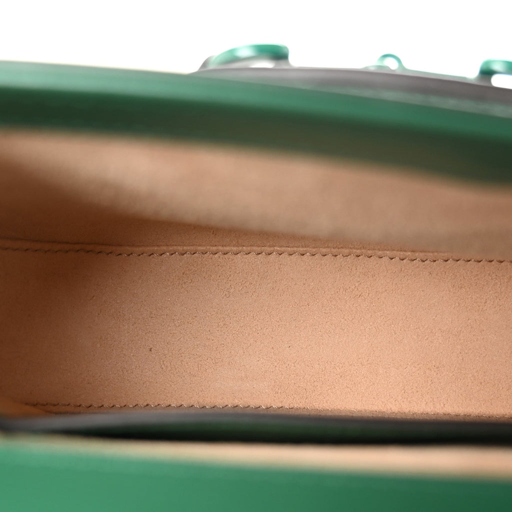 Azalea Calfskin Web Monochrome Horsebit 1955 Shoulder Bag Emerald