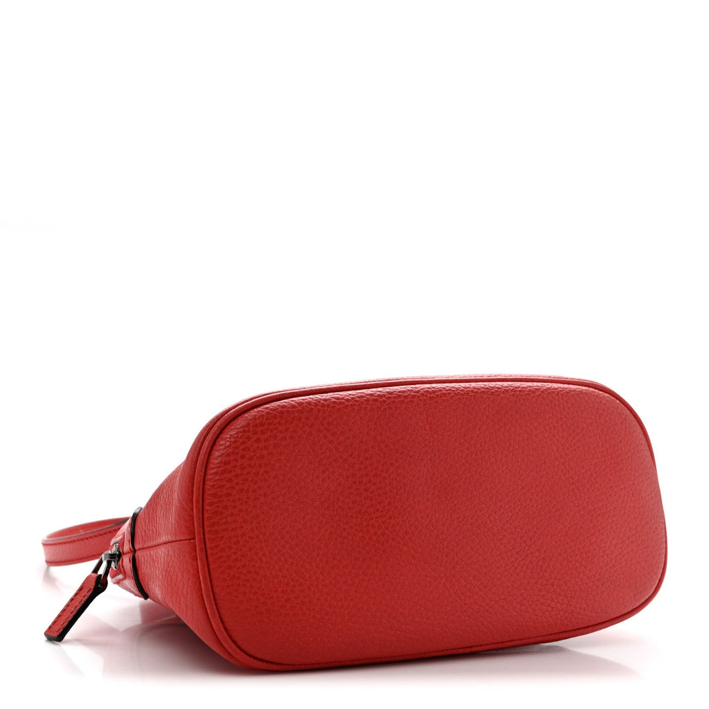 Calfskin Mini Dome Bag Sporting Red