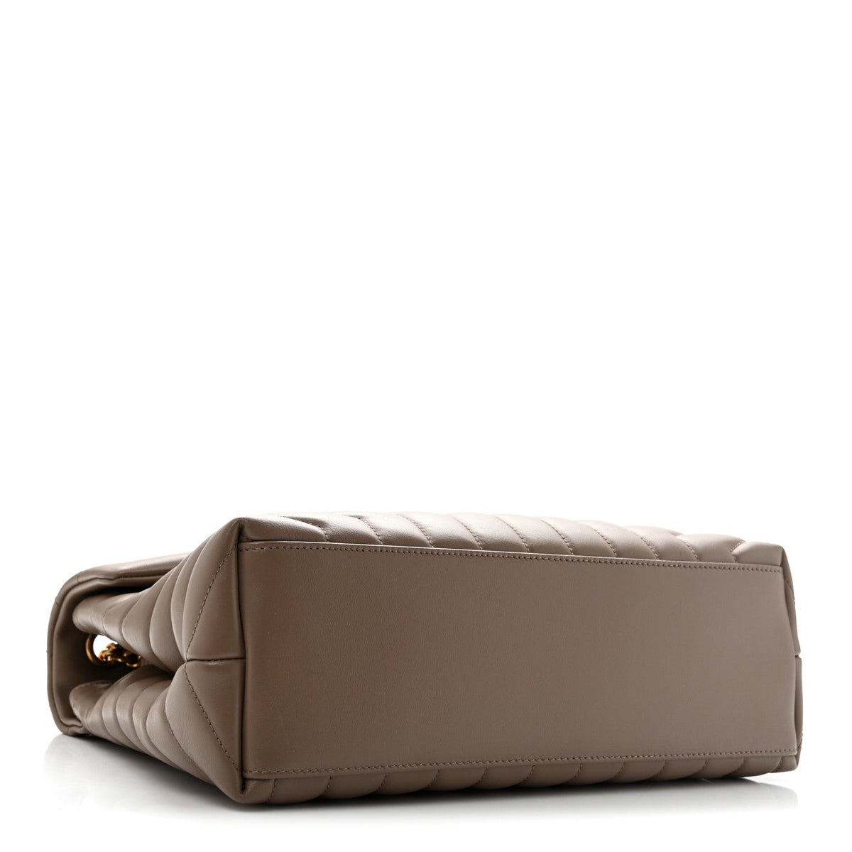 Calfskin Y Quilted Monogram Medium Loulou Chain Satchel Dark Beige