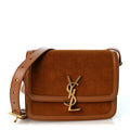 Courduroy Small Solferino Satchel Brown