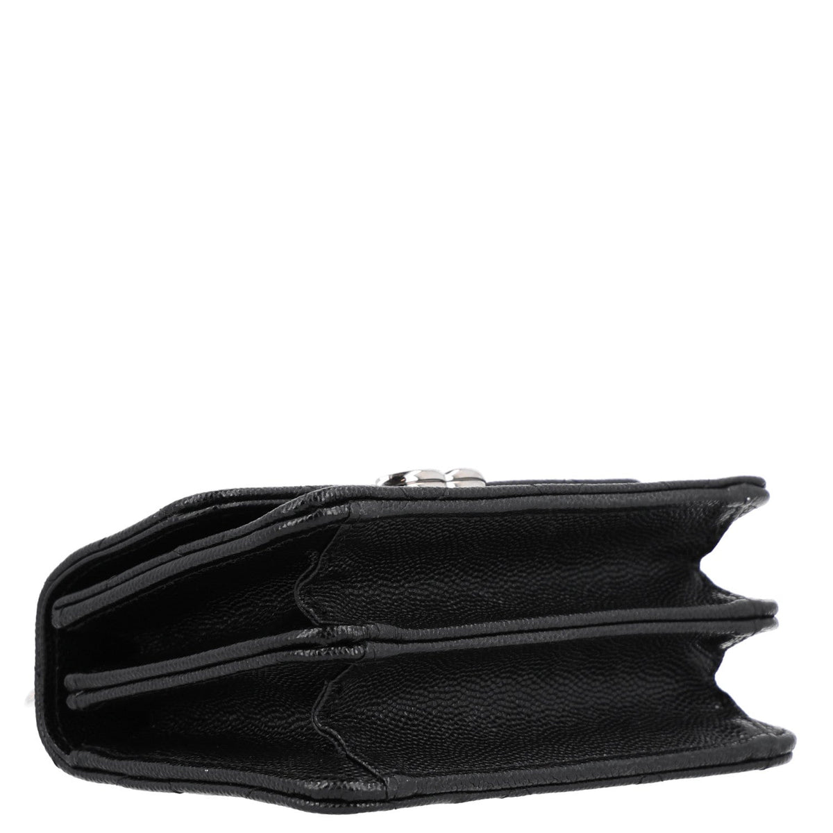 Caviar Quilted Pick Me Up Clutch With Chain Black