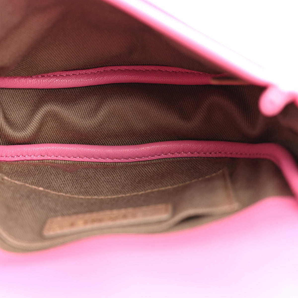 Goatskin Stitched Casual Trip Messenger Flap Pink