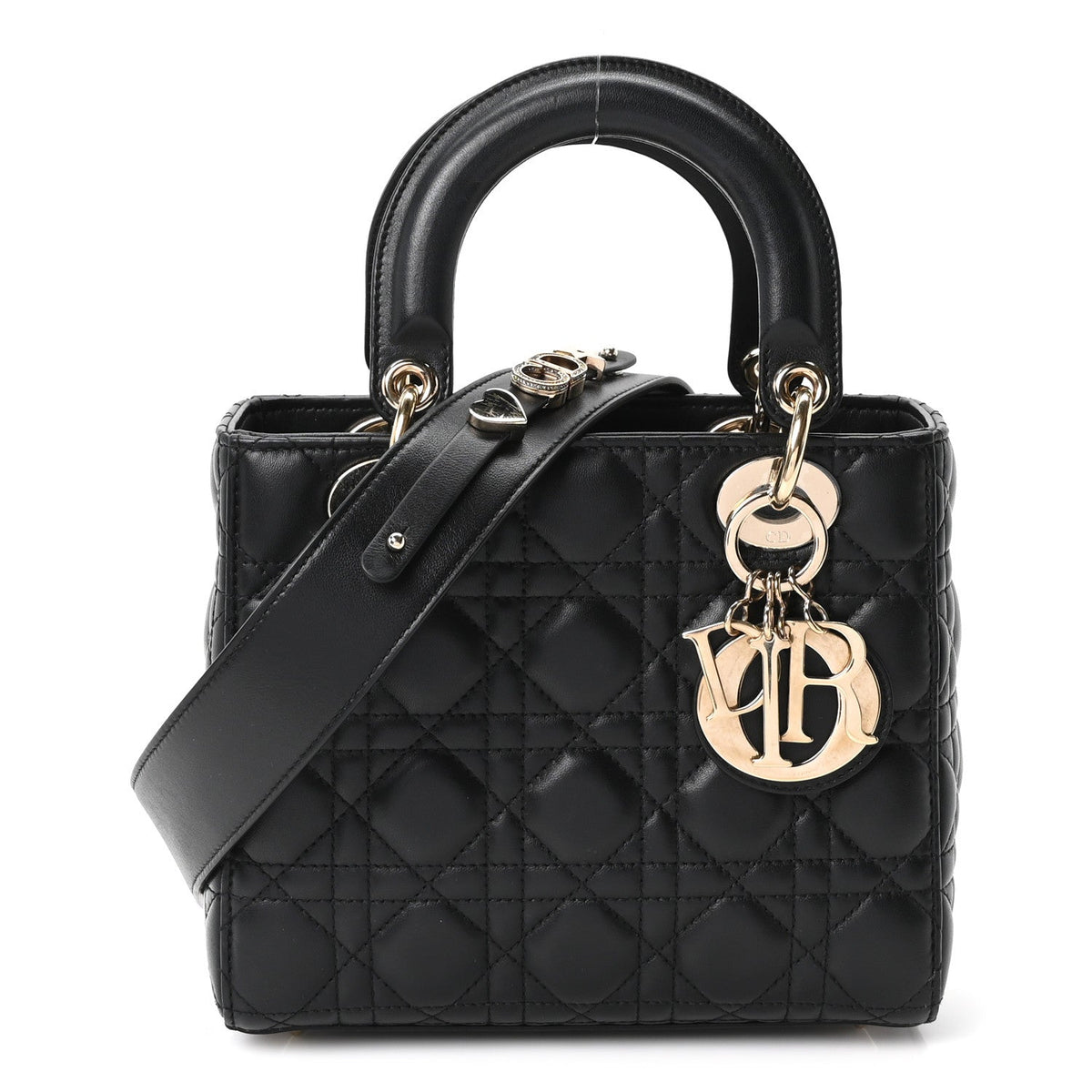 Lambskin Cannage Small My ABCDior Lady Dior Black