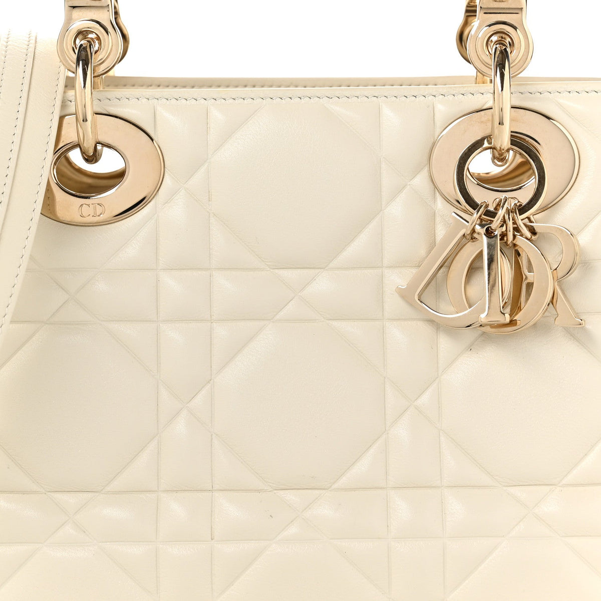 Calfskin Cannage Medium The Lady 95.22 White