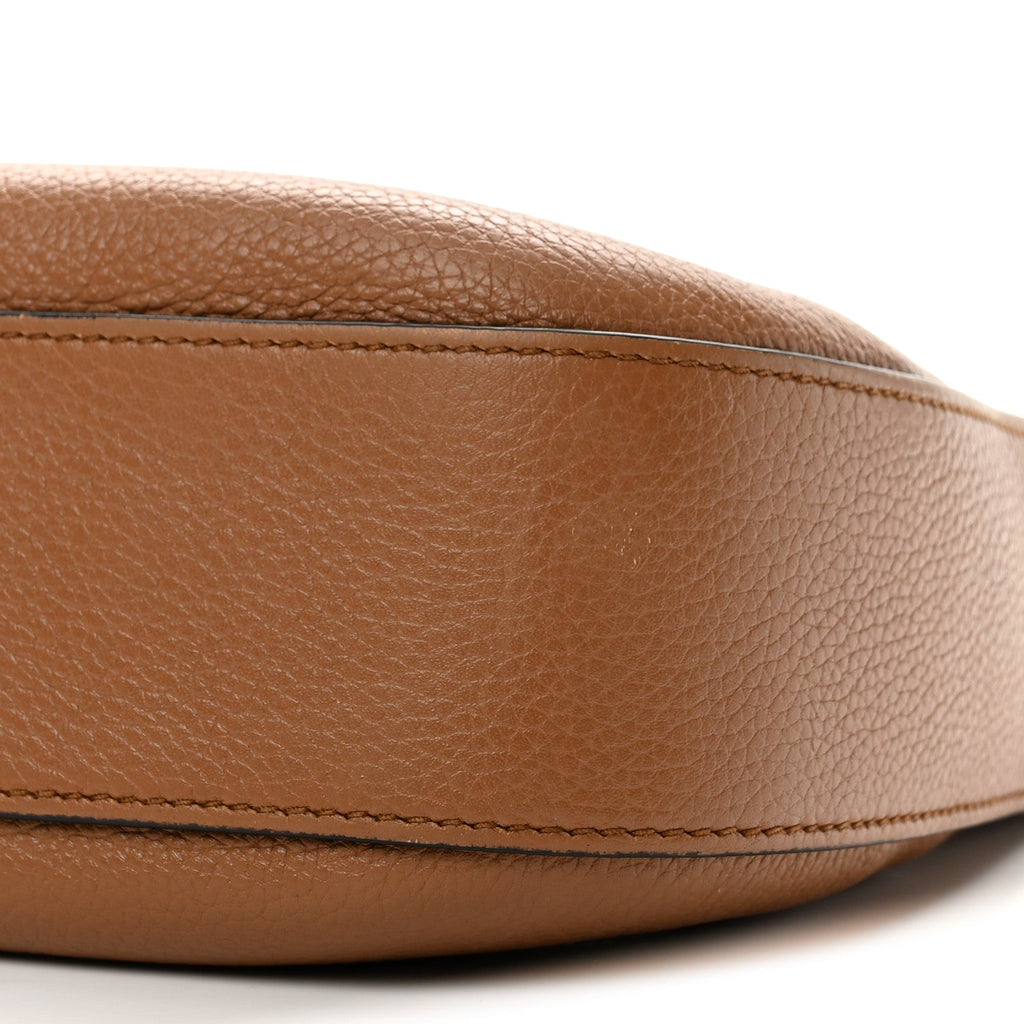 Vitello Phenix Small Zippered Messenger Hobo Caramel