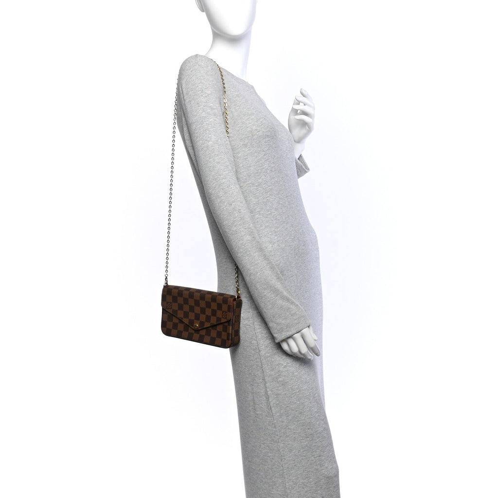 Damier Ebene Pochette Felicie Chain Wallet