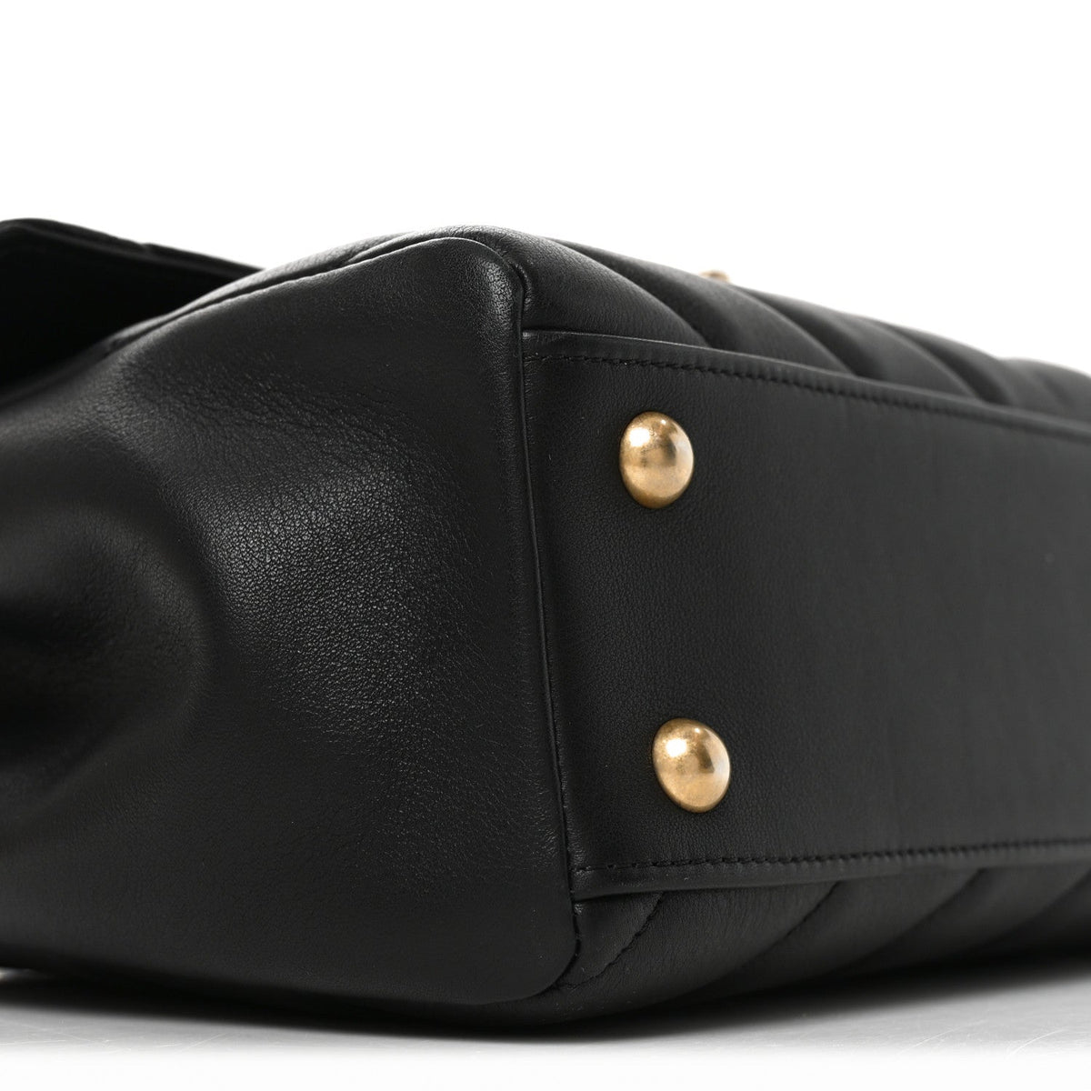 Calfskin Quilted Chevron In The City Bag Black
