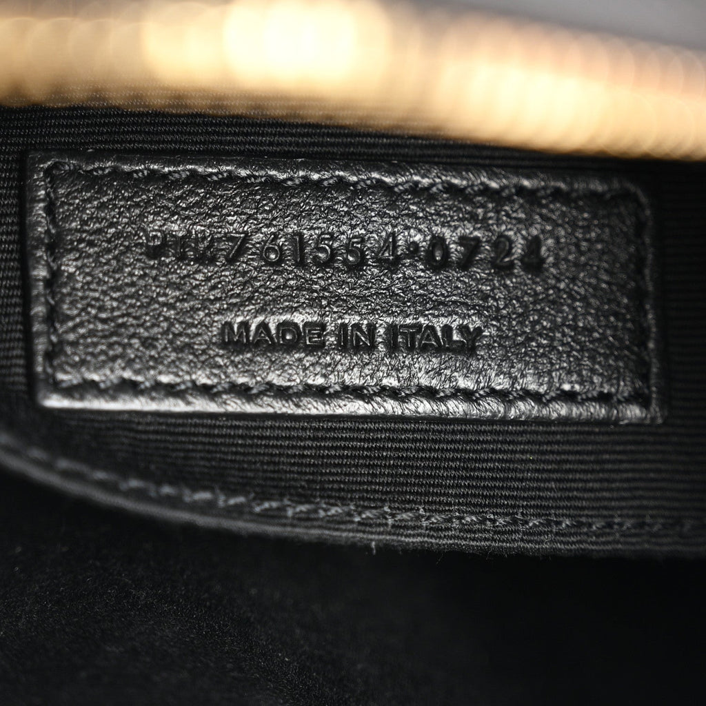 Calfskin Matelasse Monogram Lou Camera Bag Black