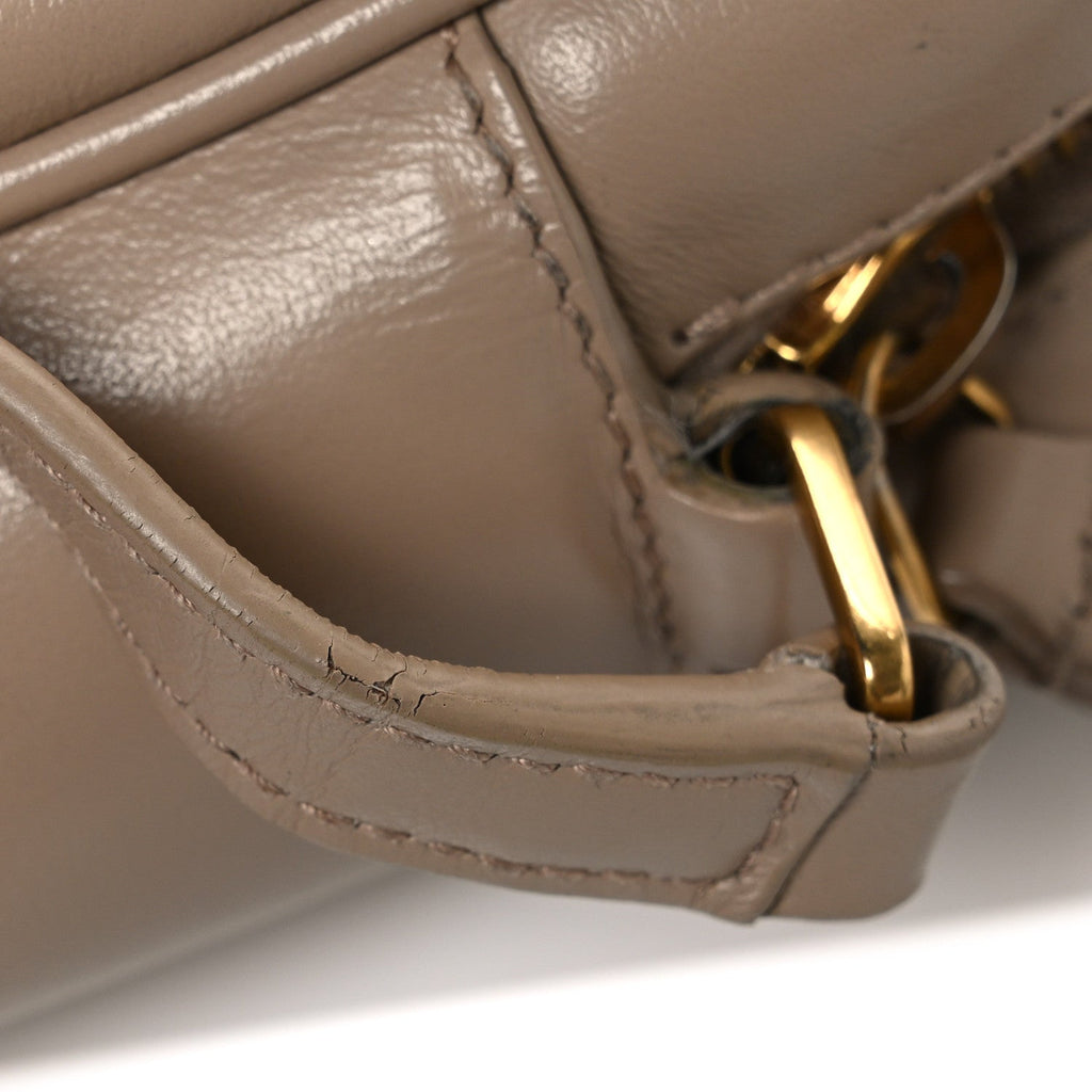Calfskin Matelasse Monogram Lou Camera Bag Dark Latte