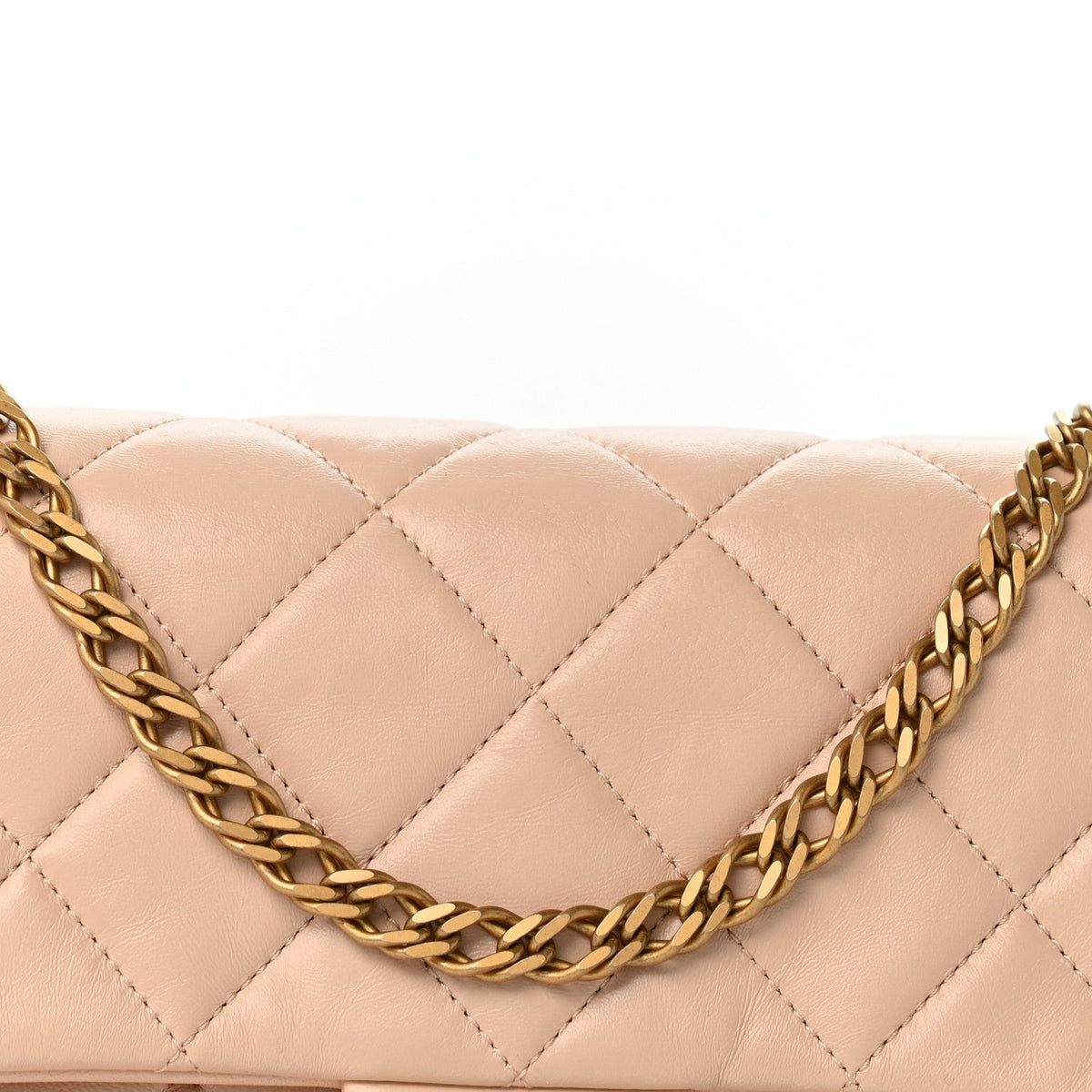 Lambskin Quilted Medium Fancy Jewel Flap Pink