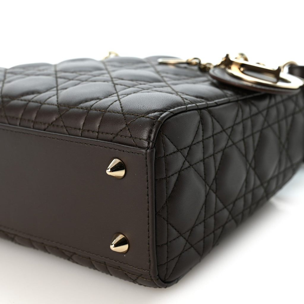 Lambskin Cannage Small My ABCDior Lady Dior Dark Chocolate
