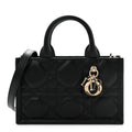 Calfskin Macrocannage Mini Book Tote Black