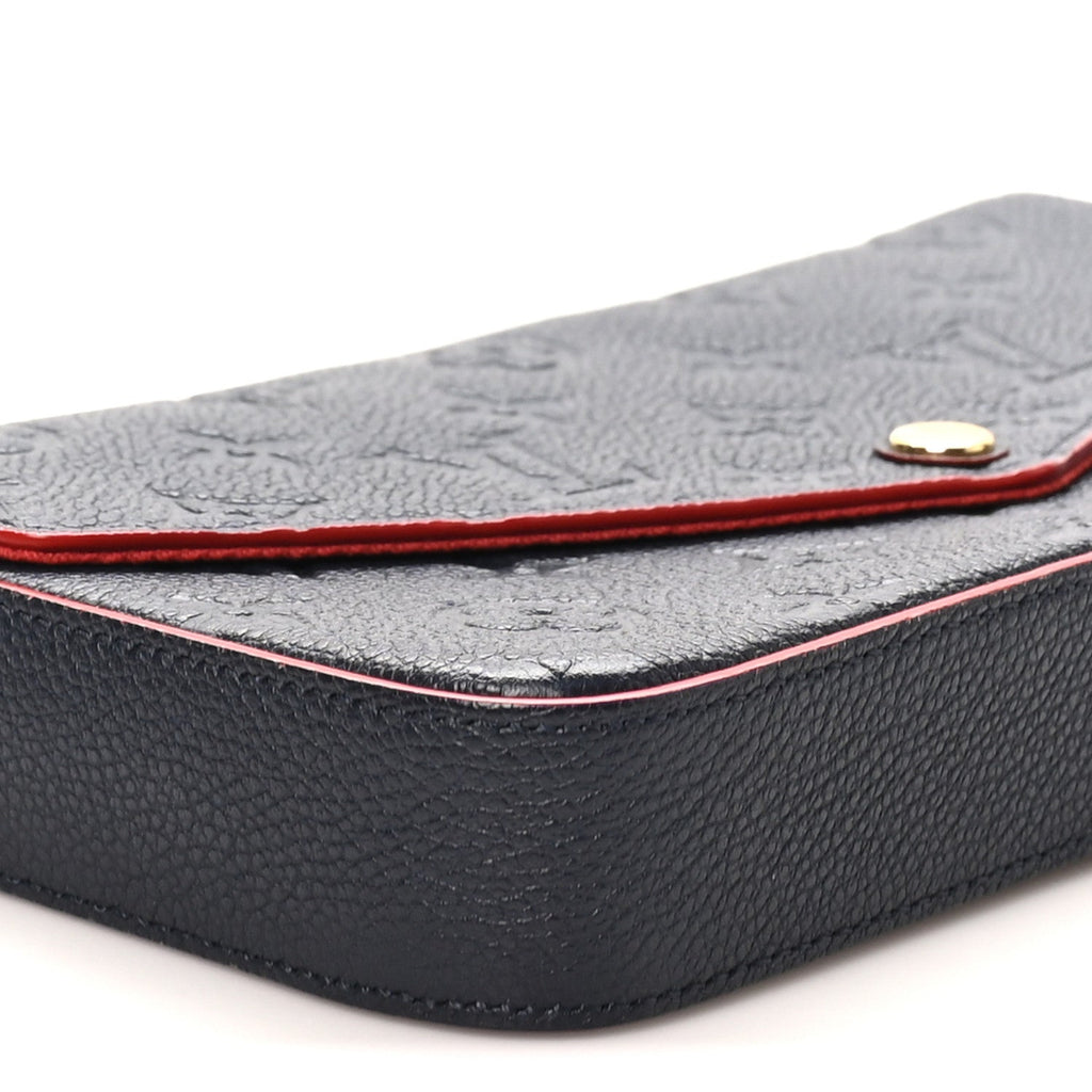 Empreinte Pochette Felicie Chain Wallet Marine Rouge