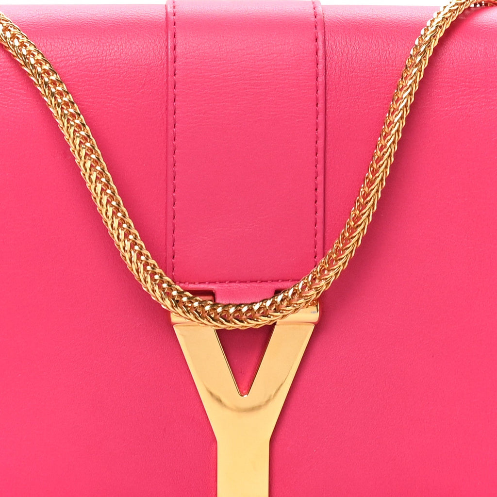 Calfskin Classic Y Ligne Chain Wallet Bubblegum