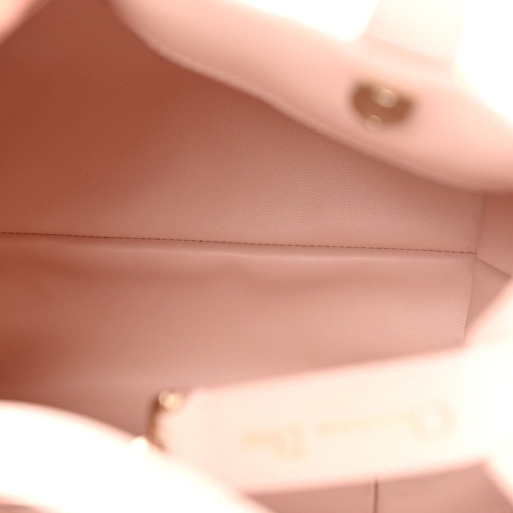 Calfskin Macrocannage Small Toujours Vertical Tote Powder Pink