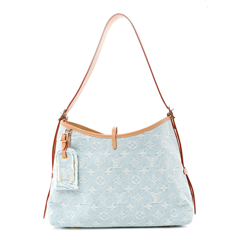 Monogram Denim CarryAll PM Sky Blue