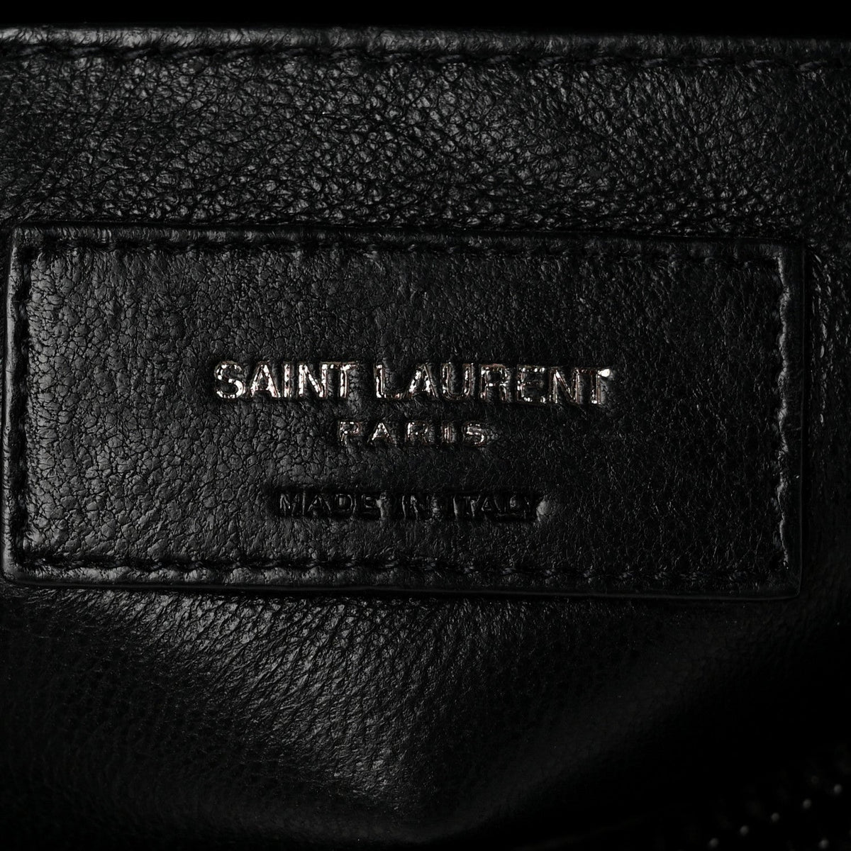 Calfskin Y Quilted Monogram Monochrome Small Loulou Chain Satchel Black