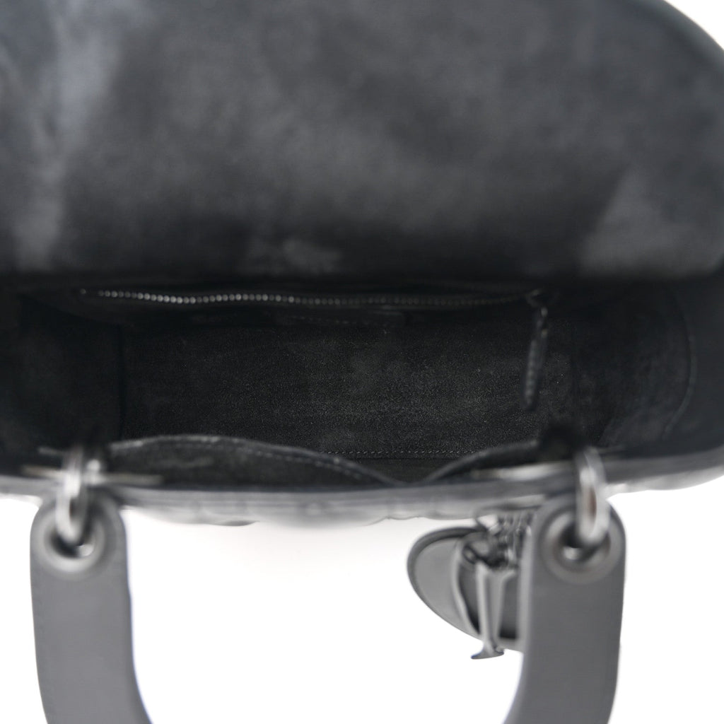 Ultra Matte Calfskin Cannage Small My ABCDior Lady Dior Black
