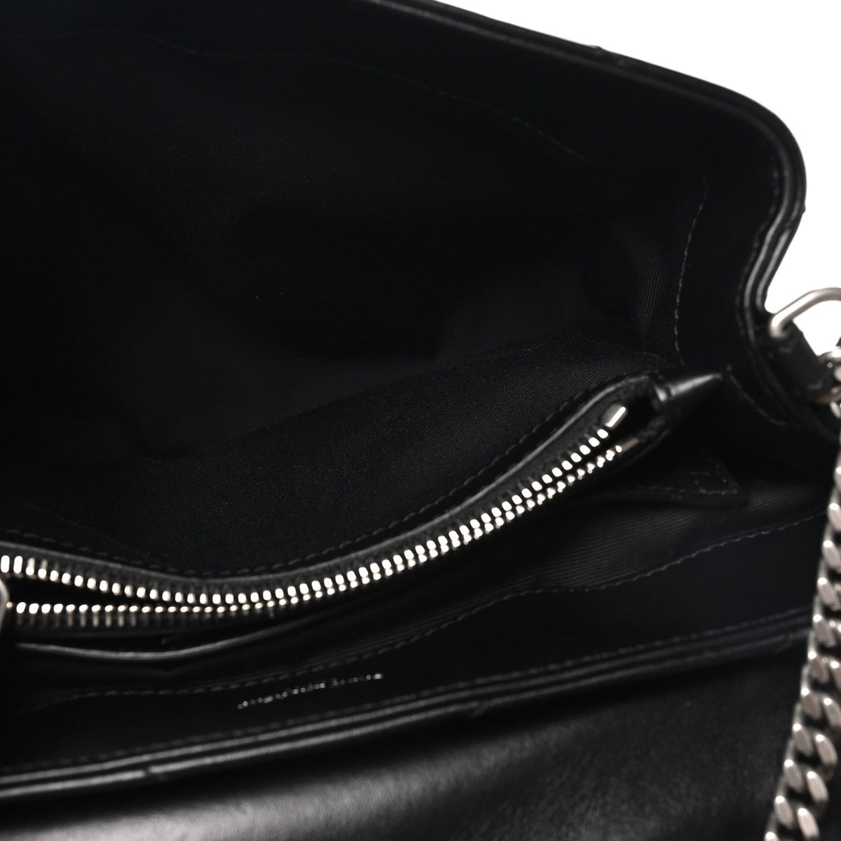 Calfskin Y Quilted Monogram Small Loulou Chain Satchel Black Black