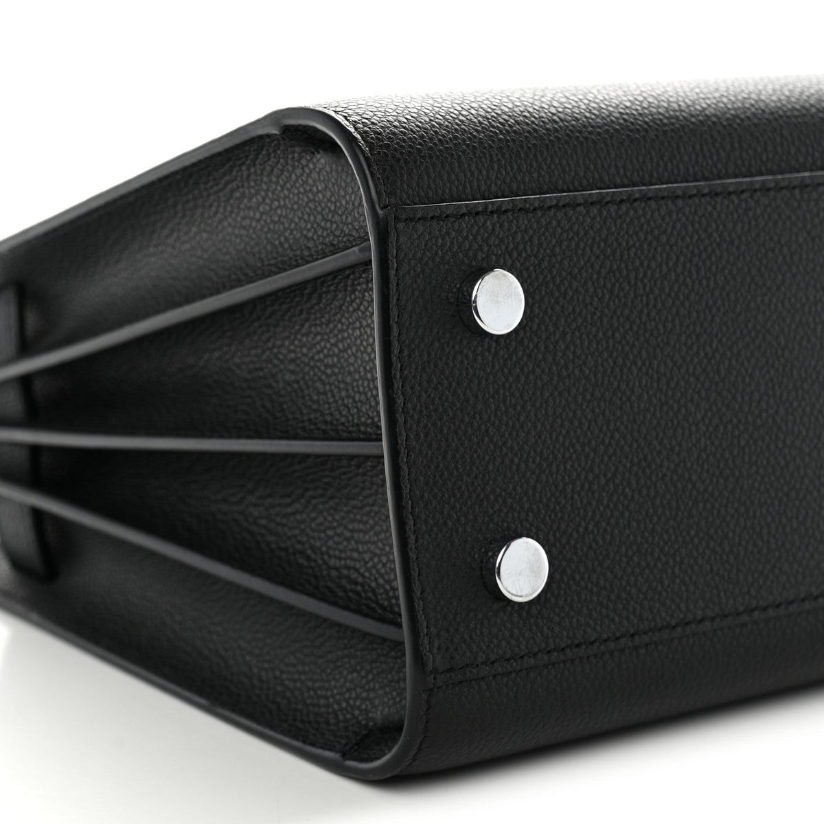 Grained Calfskin Baby Sac De Jour Souple Black