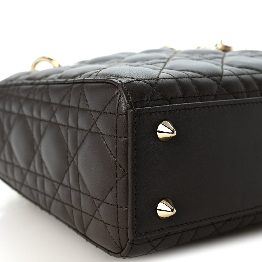 Lambskin Cannage Small My ABCDior Lady Dior Dark Chocolate