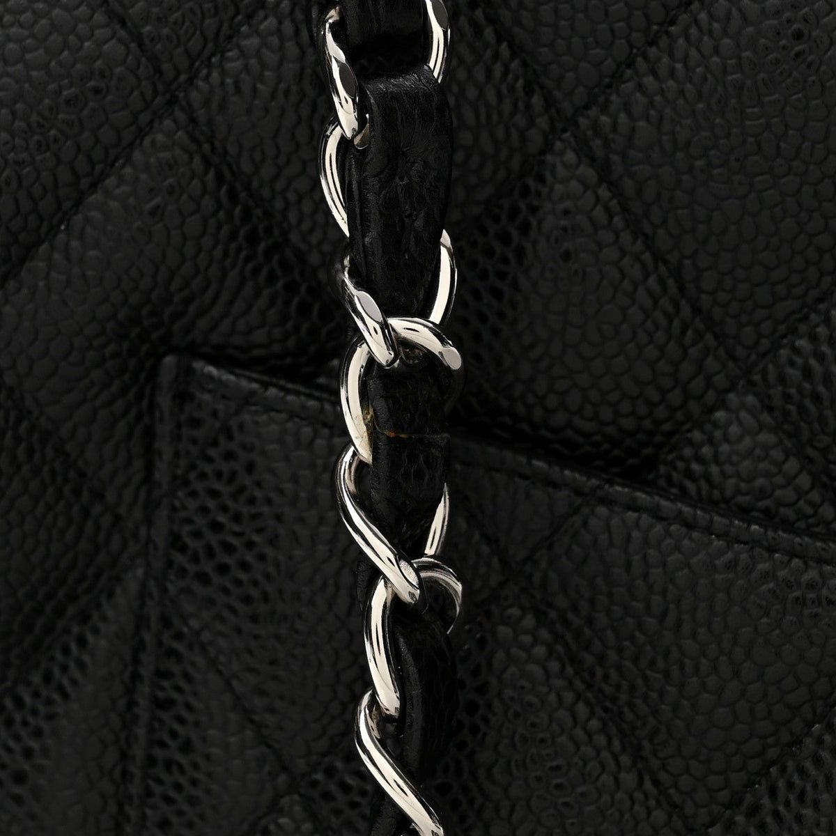 Caviar Quilted Jumbo Single Flap Black