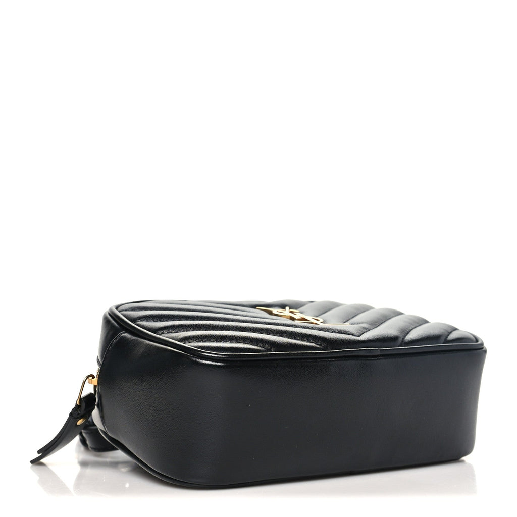 Calfskin Matelasse Monogram Lou Belt Bag Black