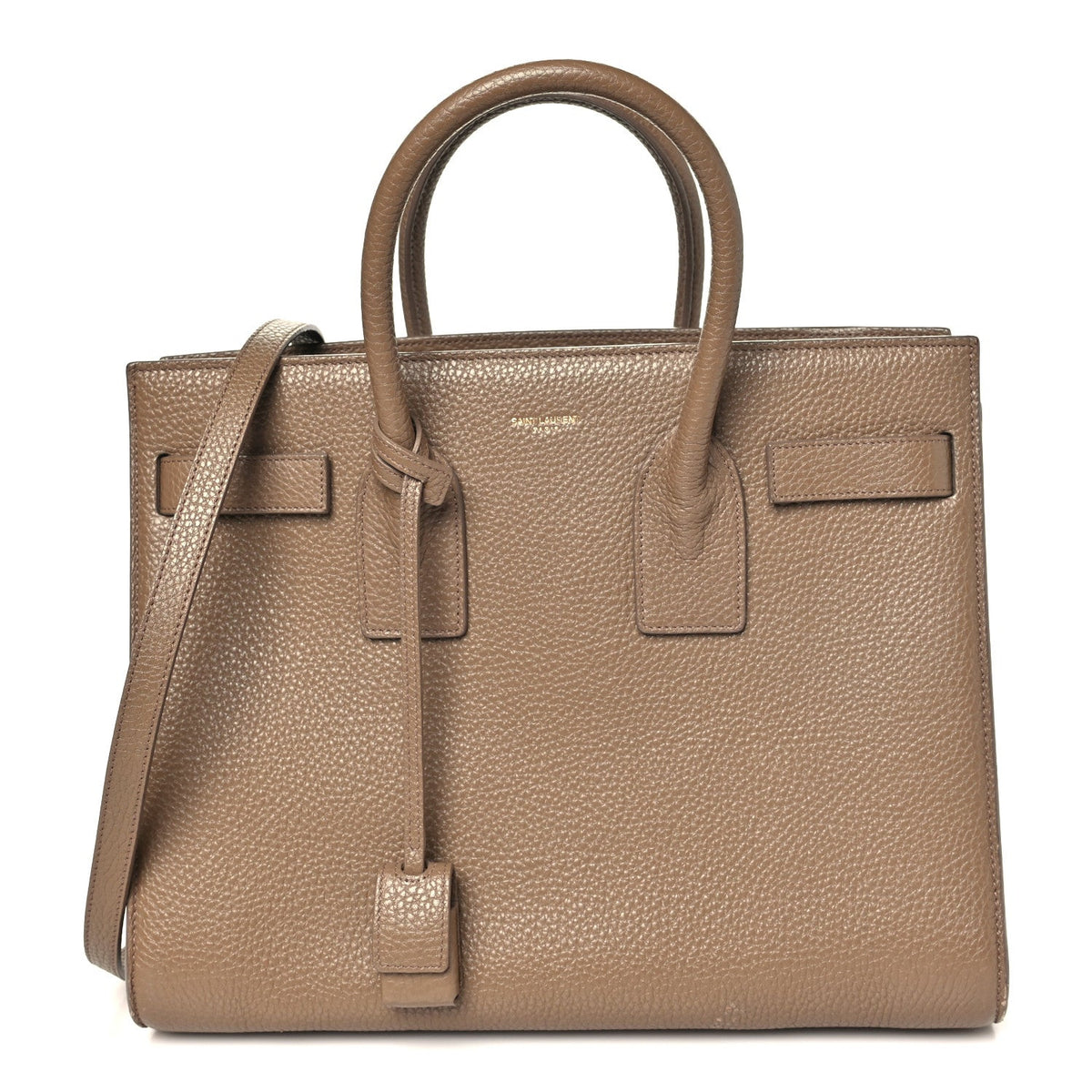 Grained Calfskin Small Sac De Jour Taupe