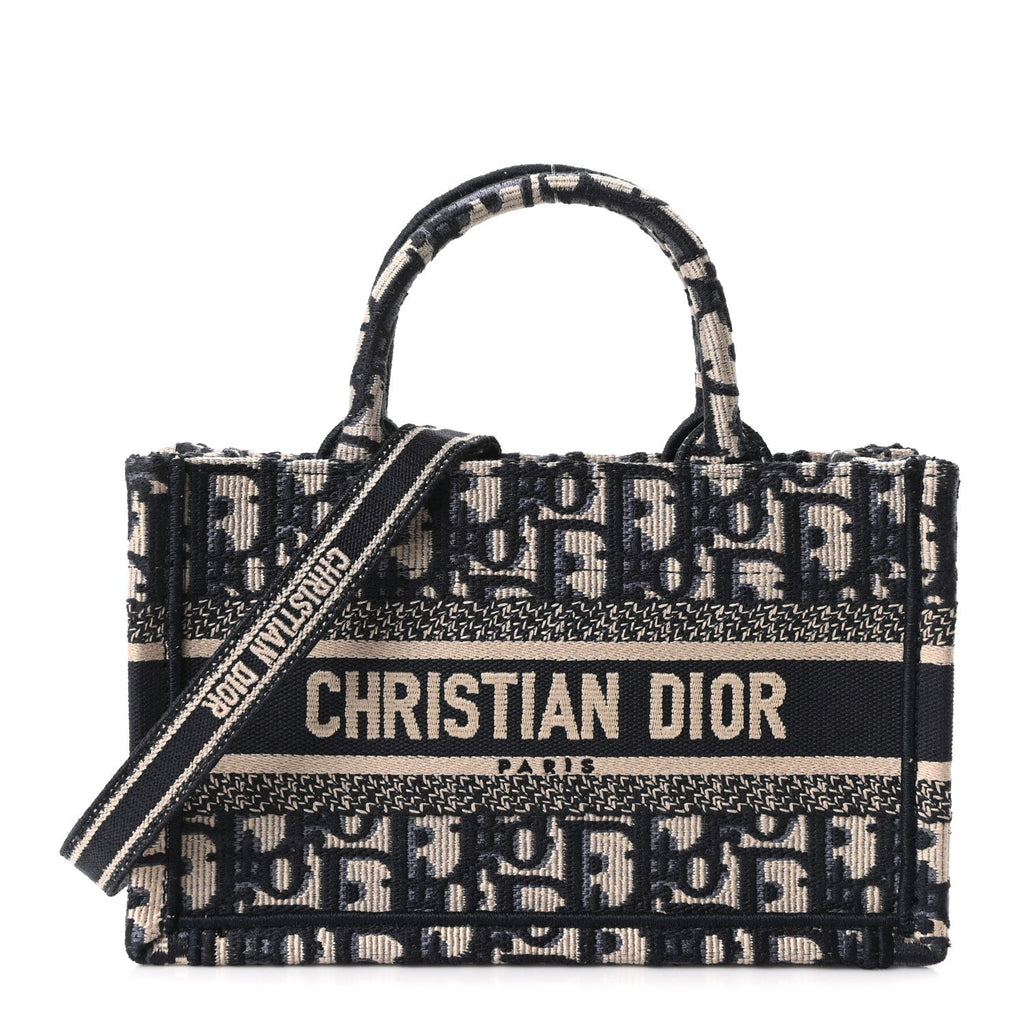 Oblique Mini Book Tote With Strap Blue Multicolor