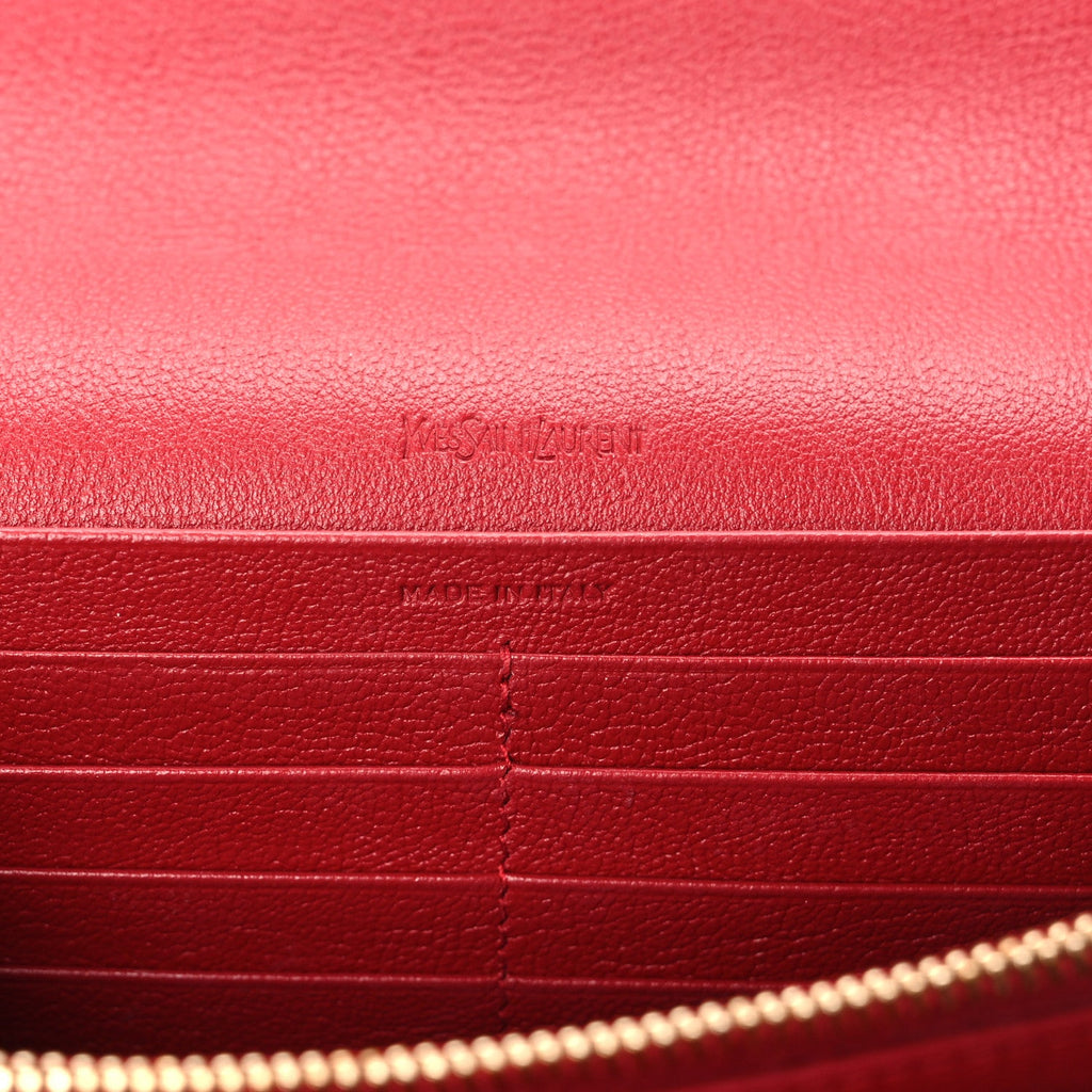 Calfskin Belle de Jour Chain Clutch Rouge Orient
