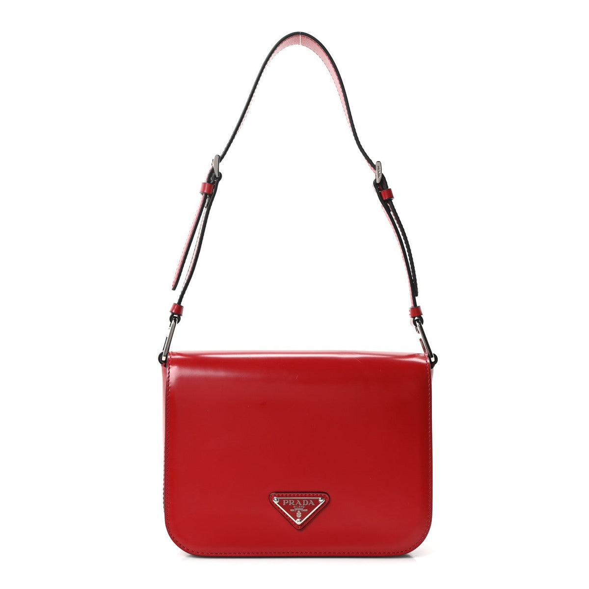 Spazzolato Shoulder Bag Scarlatto