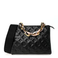 Lambskin Embossed Monogram Scarf Coussin PM Black