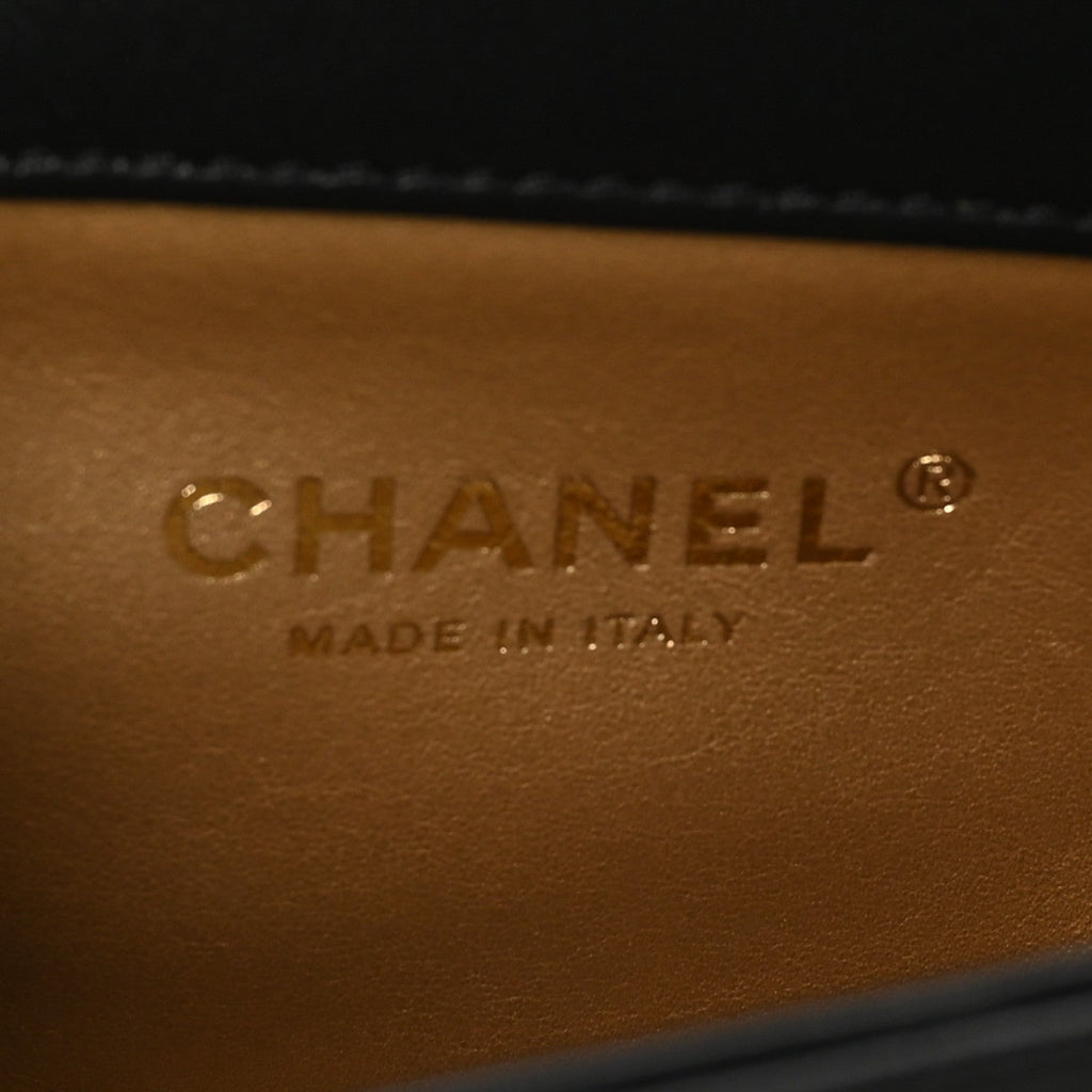 Lambskin Quilted Small Multiple Chain Flap Black