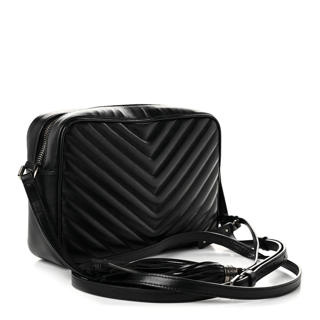 Calfskin Matelasse Monogram Lou Camera Bag Black