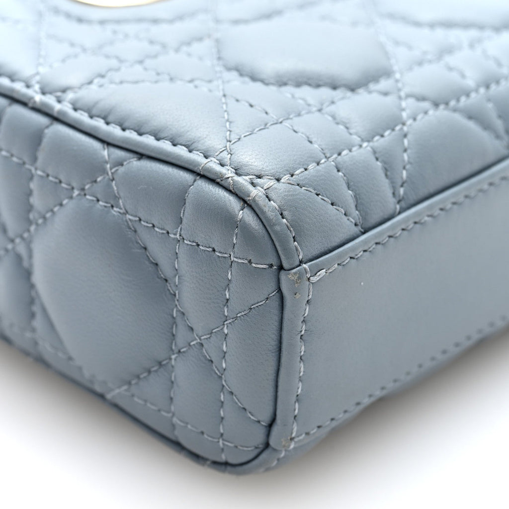 Lambskin Cannage Micro Lady D-Joy  Cloud Blue