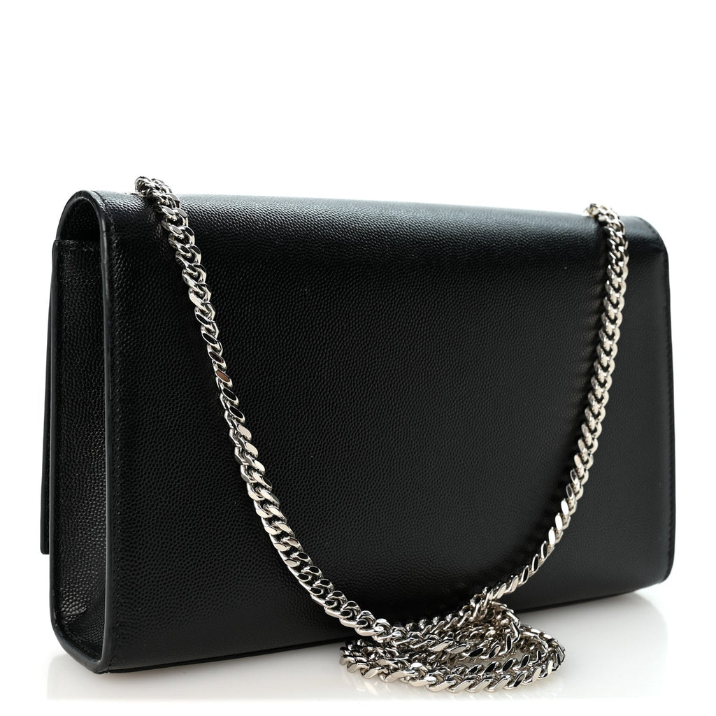 Grain De Poudre Medium Classic Monogram Kate Satchel Black
