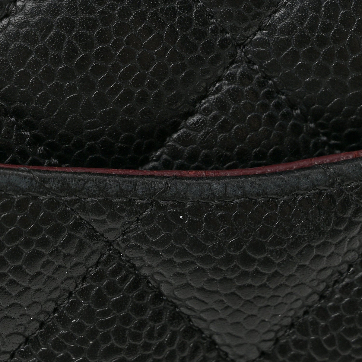 Caviar Quilted Small Double Flap Black