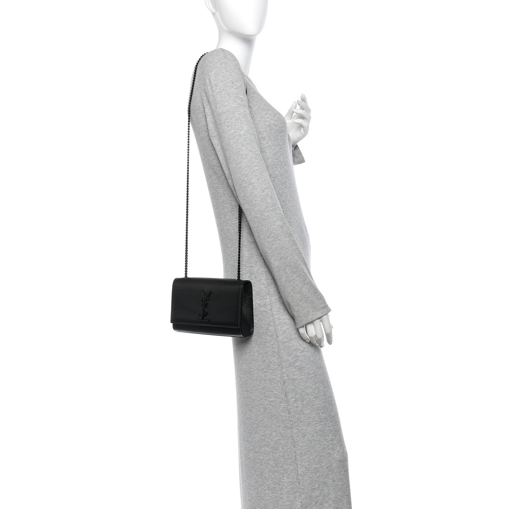 Grain De Poudre Small Monogram Monochrome Kate Satchel Black