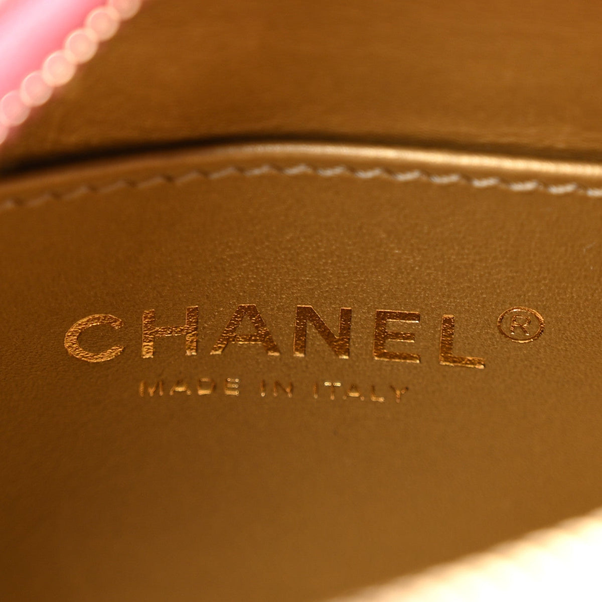 Lambskin Quilted CC Pearl Crush Camera Case Pink