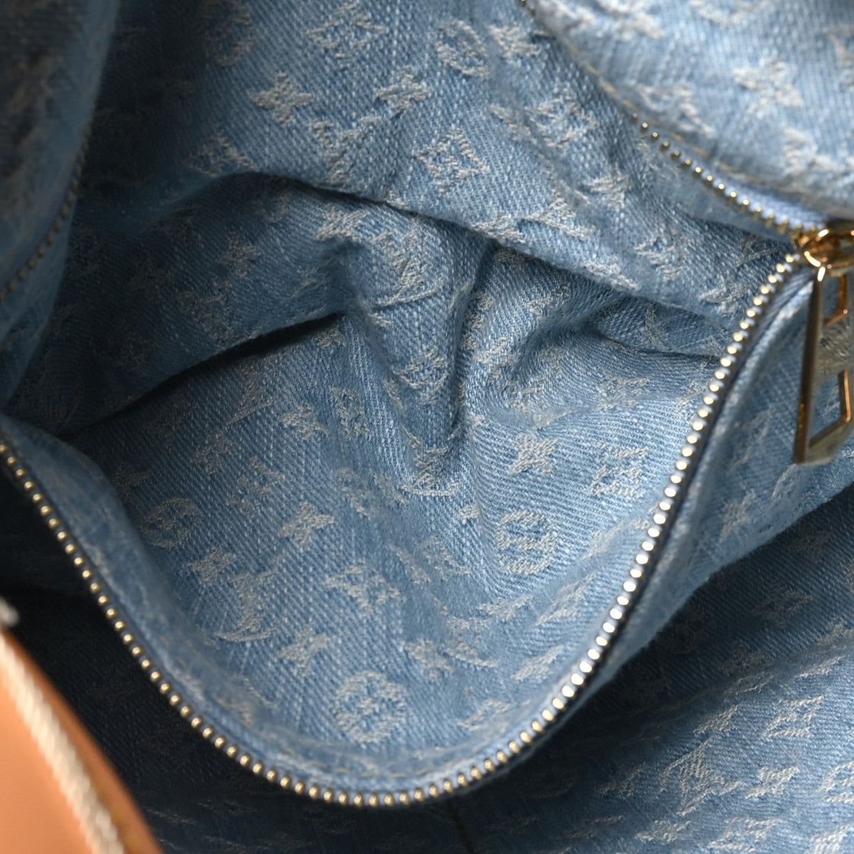 Monogram Denim CarryAll PM Sky Blue