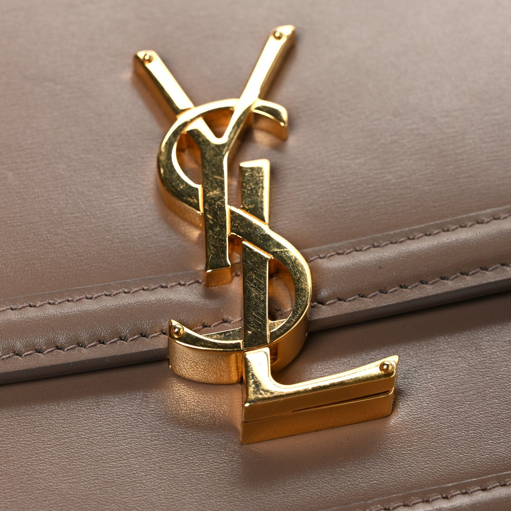 Smooth Calfskin Small Solferino Satchel Natural Tan