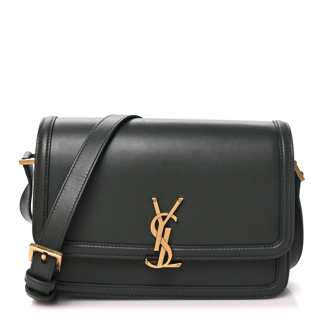 Box Calfskin Monogram Medium Solferino Satchel Vert Fonce
