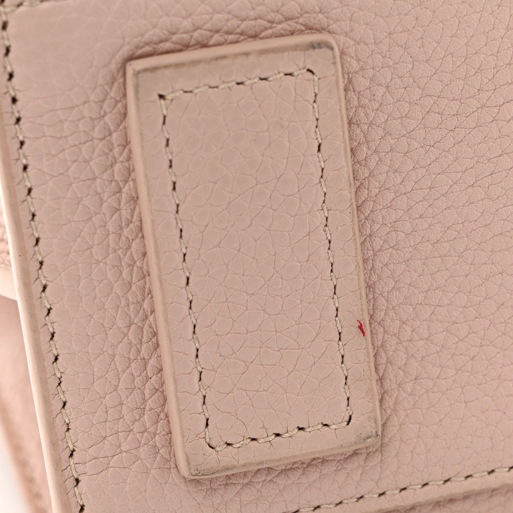 Grained Calfskin Nano Supple Sac De Jour Marble Pink