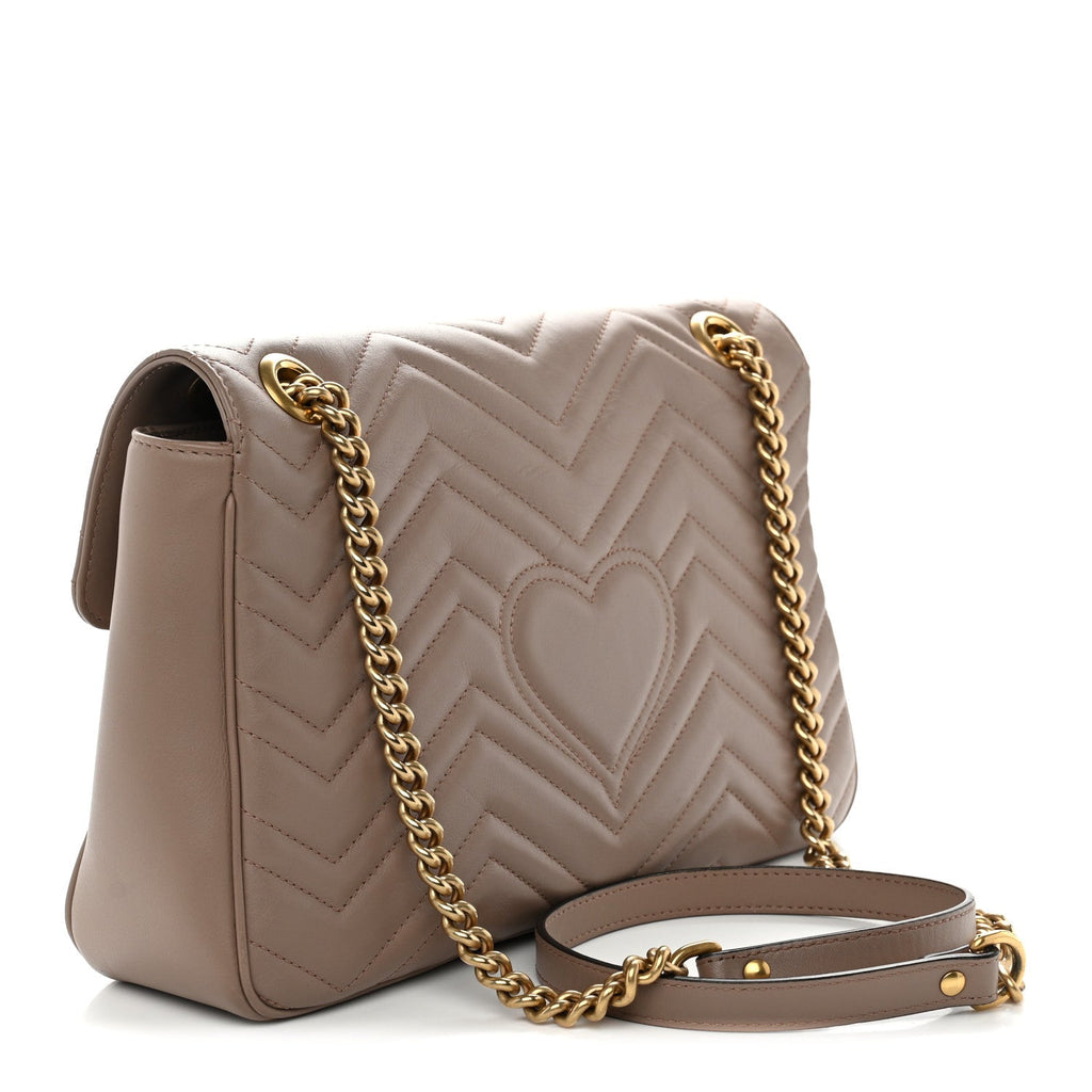 Calfskin Matelasse Medium GG Marmont Shoulder Bag Porcelain Rose