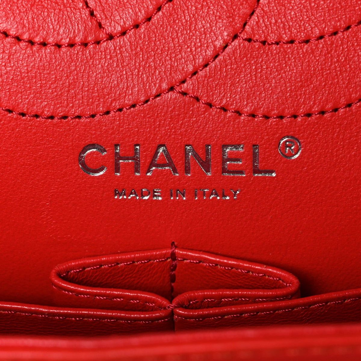 Aged Glazed Calfskin Quilted 2.55 Reissue 226 Flap Red