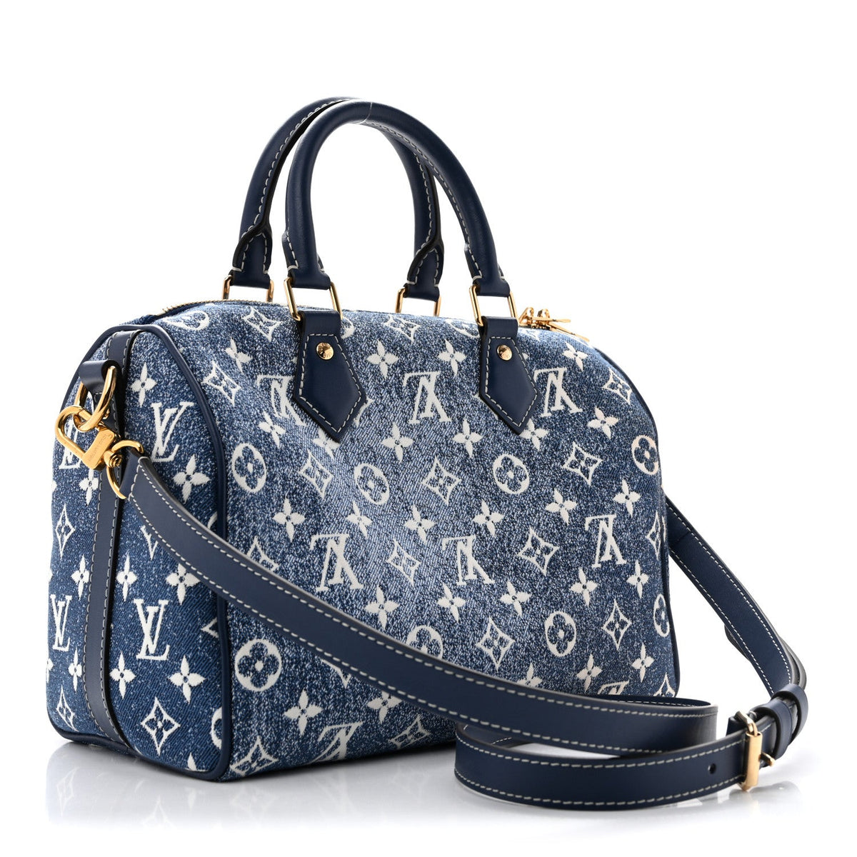 Monogram Jacquard Denim Speedy Bandouliere 25 Bleu